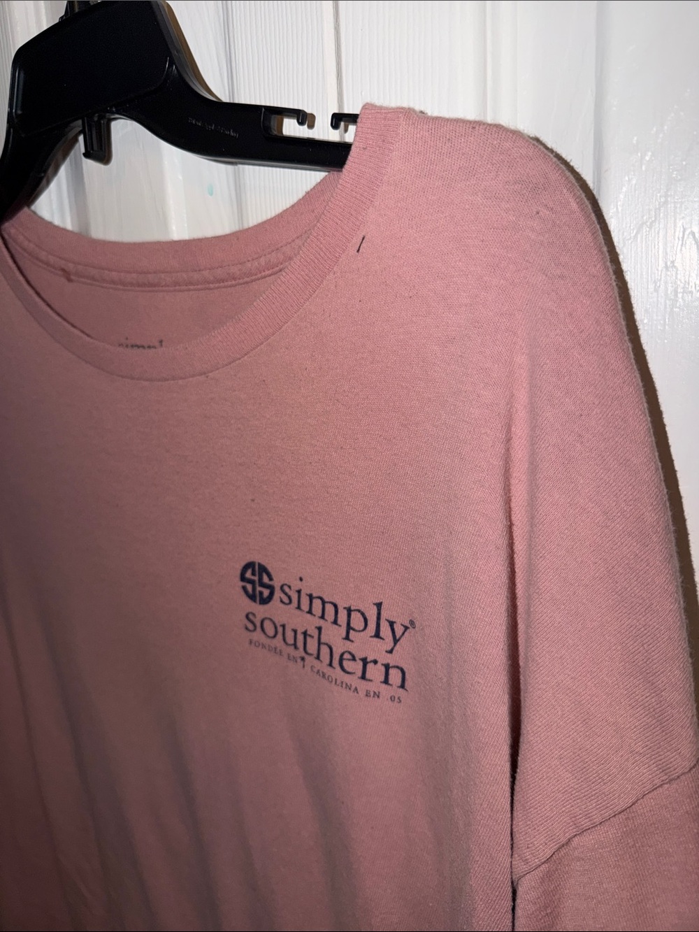 Simply Southern Mauve Short Sleeve Tee with Chest Logo - Picture 2 of 5